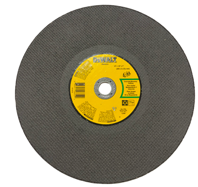 DEWALT 14" x 1/8" x 1" Concrete/Masonry Portable Saw Cut-Off Wheel