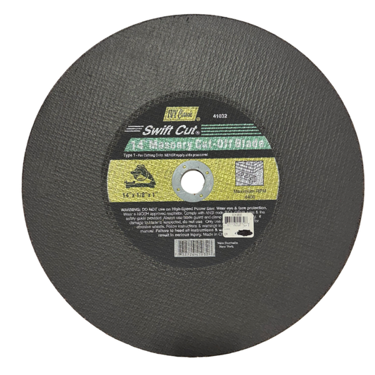 Swift Cut 14" x 1/8" x 1" High Speed Masonry Cut-Off Blade Type 1