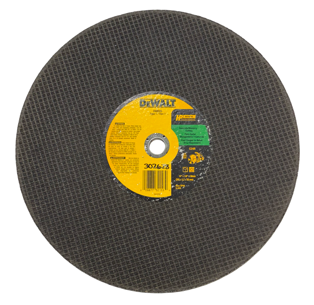 DEWALT 14" x 1/8" x 20mm Concrete/Masonry High Speed Cutting Wheel