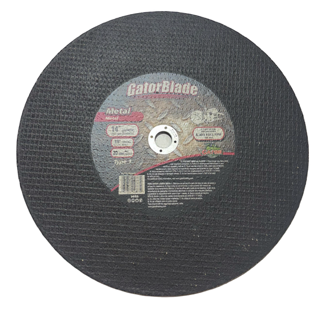 Gator 14" x 1/8" x 20mm Metal Cut-Off Wheel for Gas Saws Type 1