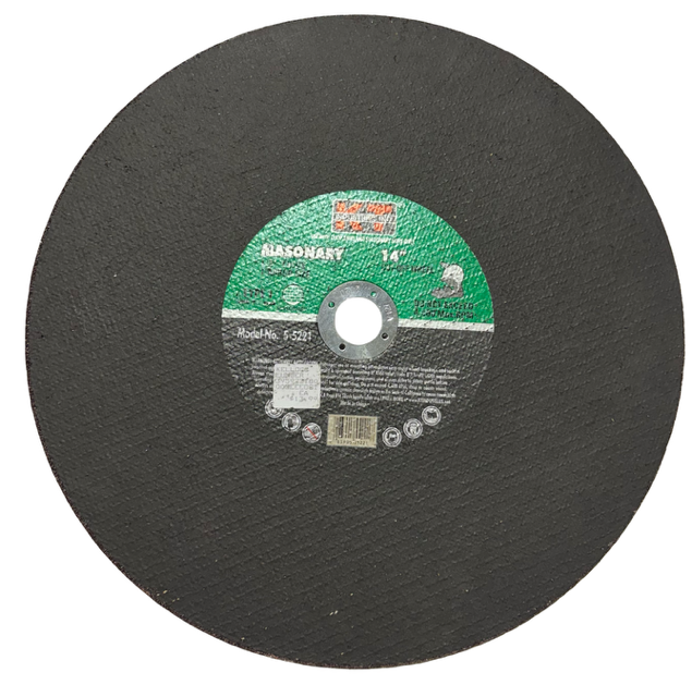 KT Industries 14" x 1/8" x 1" Masonry Chop Saw Wheel Type 1