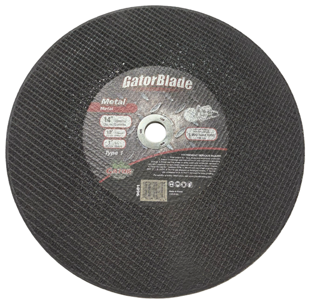 Gator 14" x 1/8" x 1" Metal Cut-Off Wheel for Gas Saws Type 1