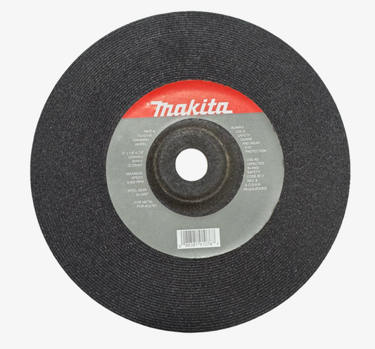 Makita 9" x 1/4" x 7/8" Metal Grinding Wheel Aluminum Oxide 24 Grit