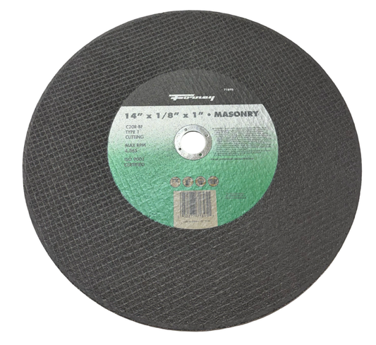 Forney 14" x 1/8" x 1" Masonry Cut-Off Wheel C20R-BF Type 1