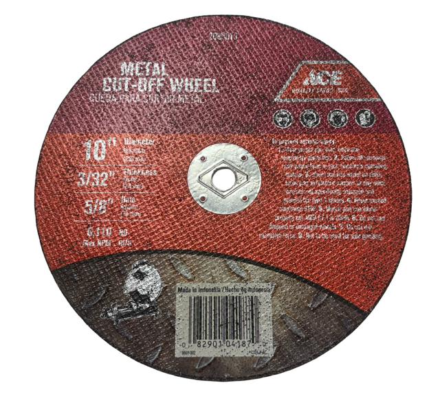 ACE 10" x 3/32" x 5/8" Metal Cut-Off Wheel Type 1