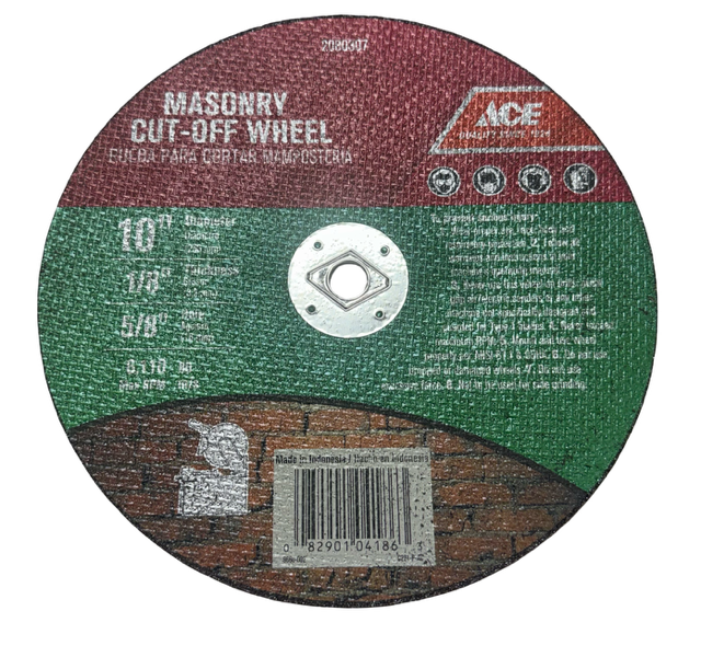 ACE 10" x 1/8" x 5/8" Masonry Cut-Off Wheel Type 1