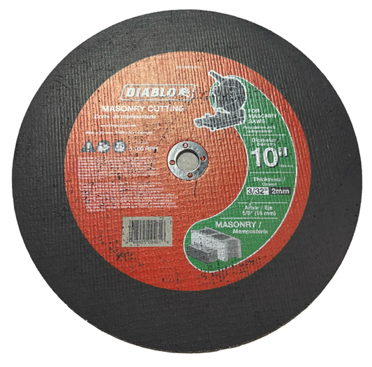 Diablo 10" x 3/32" x 5/8" Masonry Cut-Off Disc Silicon Carbide