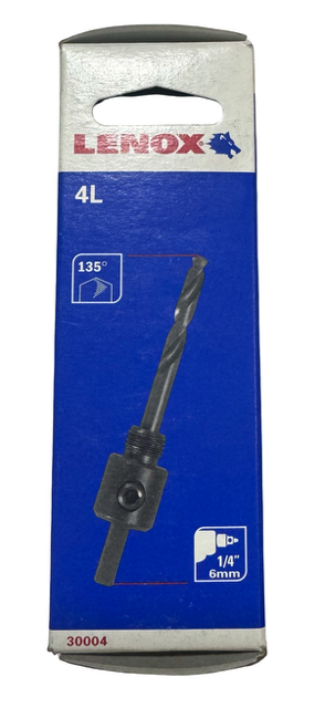 Lenox 4L Arbor with 1/4" 3-Flat Shank fits 9/16" to 1-3/16"