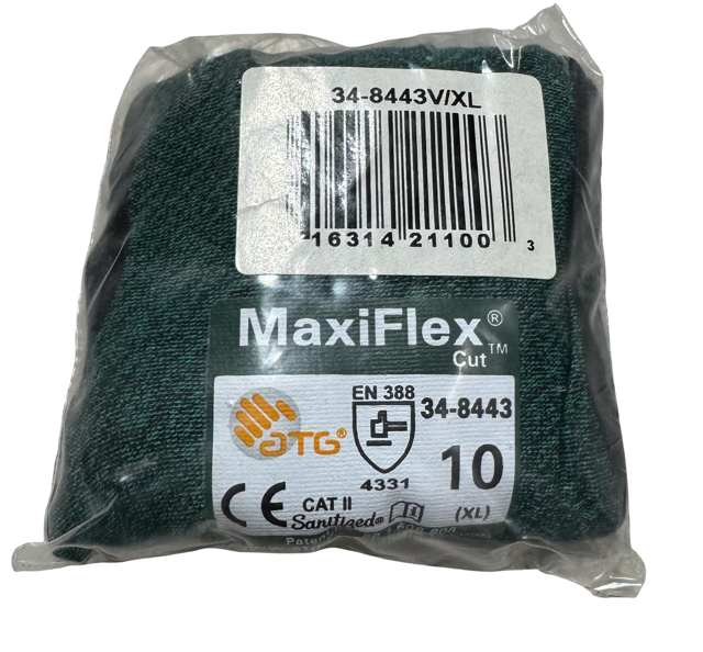 MaxiFlex Cut Resistant Safety Gloves Knitwrist, Palm Coated Ultra Lightweight Size XL