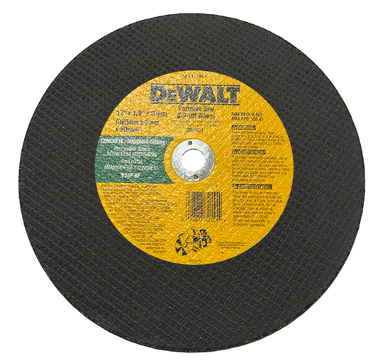 DEWALT 12" x 1/8" x 20mm Concrete/Masonry Portable Saw Cut-Off Wheel C24P-BF