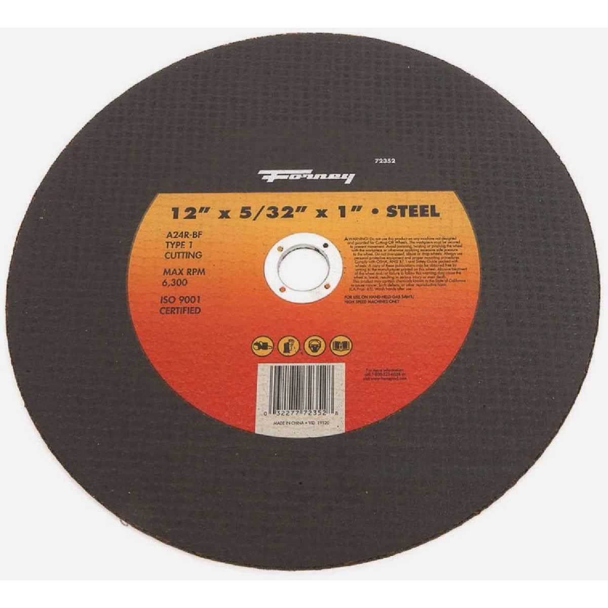 Forney 12" x 5/32" x 20mm Metal Cut-Off Wheel Type 1