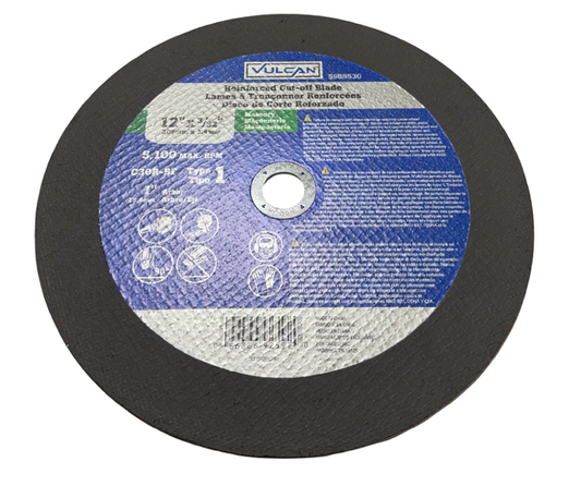 Vulcan 12" x 3/32" x 1" Reinforced Masonry Cut-Off Blade Type 1
