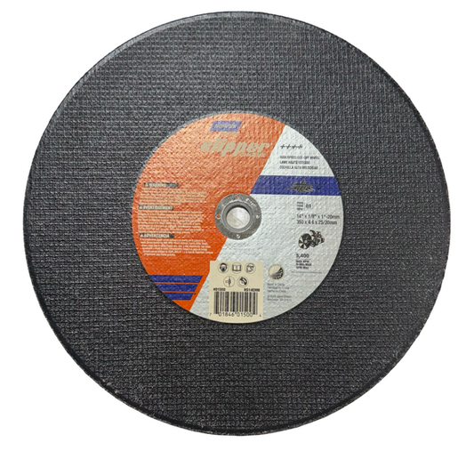 Norton Clipper Charger 14" x 1/8" x 1"/20mm High Speed Metal Cut-Off Wheel Type 1