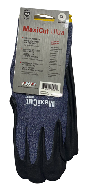 MaxiCut Ultra Premium Cut Resistant Work Gloves Nitrile Coated Size XL