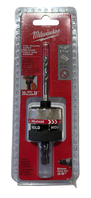 Milwaukee 3/8" Shank Twist Release Hole Saw Arbor 49-56-7210