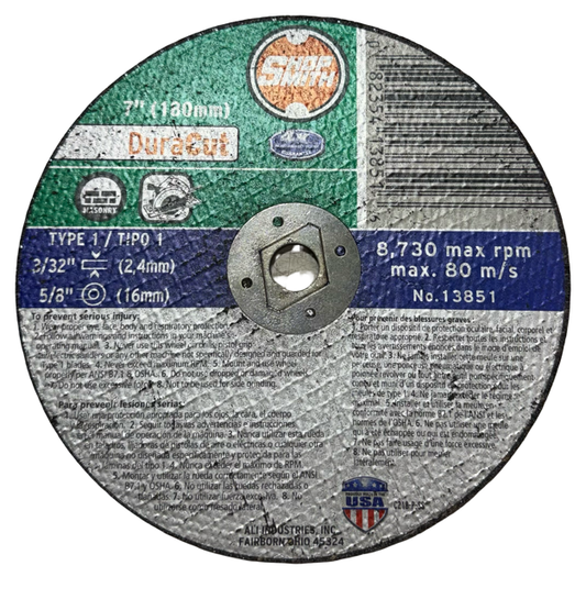 Shop Smith DuraCut 7" x 3/32" x 5/8" Masonry Cut-Off Wheel Type 1