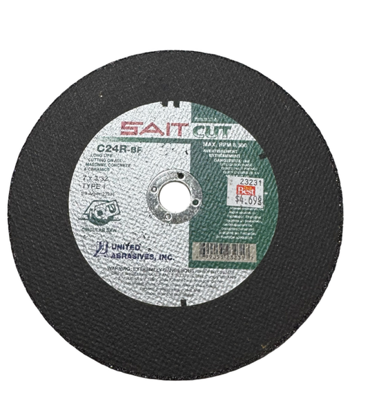 Sait 7" x 3/32" x 5/8" Masonry Cut-Off Wheel C24R-BF USA Made