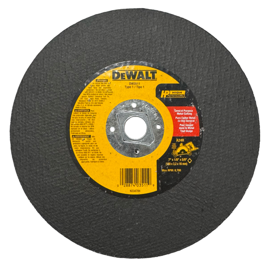 DEWALT 7" x 1/8" DM-5/8" Metal Cut-Off Saw Blade DW3511