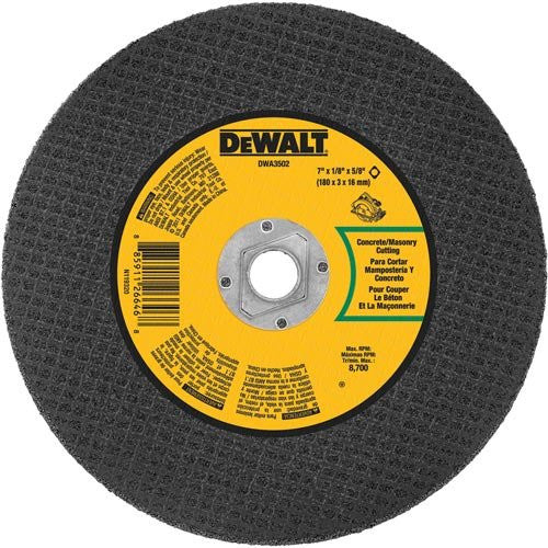 DEWALT 7" x 1/8" x 5/8" Concrete/Masonry Abrasive Blade DWA3502