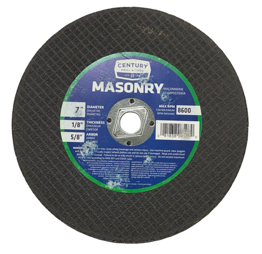 Century 7" x 1/8" x 5/8" Abrasive Saw Blade