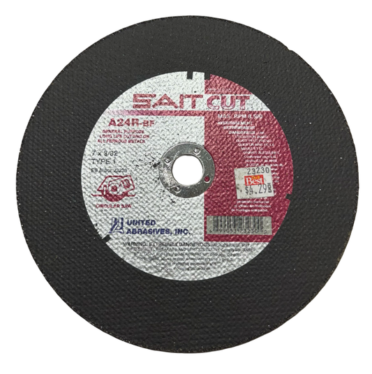 SAIT 7" x 3/32" x 5/8" Metal Cut-Off Wheel A24R-BF