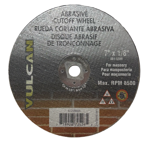Vulcan 7" x 1/8" x 5/8" Abrasive Masonry Cut-Off Wheel