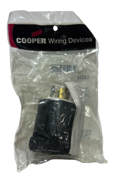 Cooper Locking Plug 3-Wire 2-Pole 20 Amp Twist Lock L520P