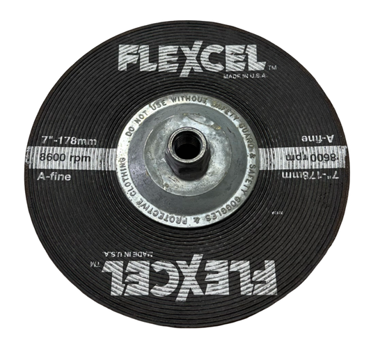 FLEXOVIT FLEXCEL 7" x 1/8" x 5/8-11 Semi-Flex Metal Grind & Finish Wheel T29
