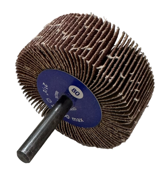 2-1/2" x 1" x 1/4" Flap Wheel 80 Grit Aluminum Oxide