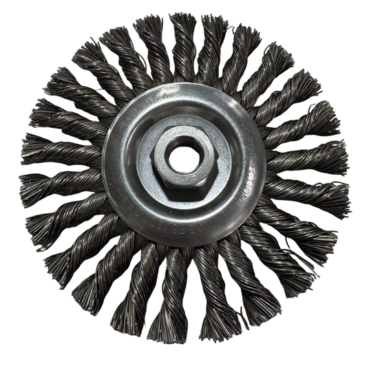 Flexovit 6" x 5/8-11 Cleaning & Conditioning Wire Wheel Brush USA Made