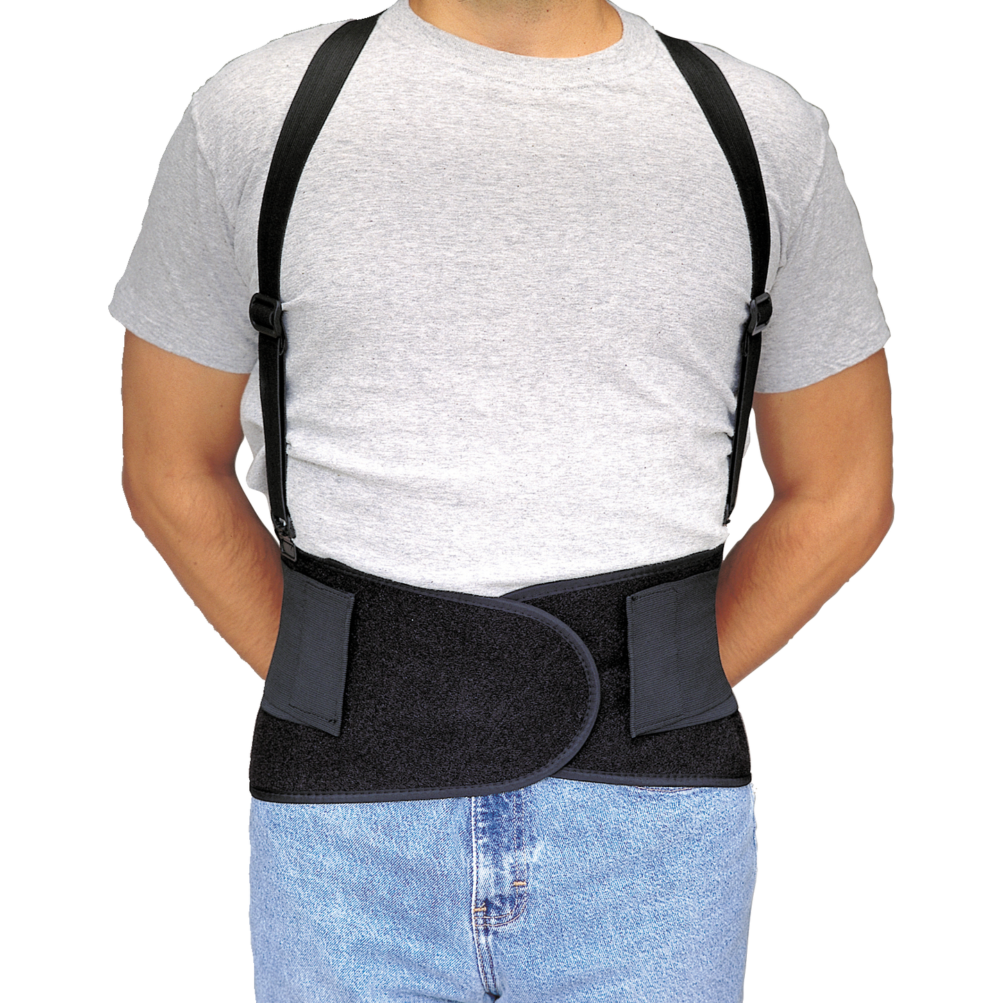 Allegro Industries, Elastic Back Support, Economy, With Detachable Suspenders, Size L