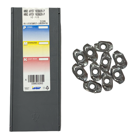 Iscar Carbide Insert HM90 APCR 160560R-P Grade IC28 Milling Inserts 10 Pack