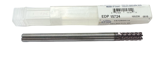 M.A. Ford 1/4" Carbide End Mill 6 Flute AlTiN Coated .015" Radius USA Made