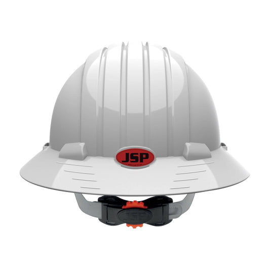 JSP 6161 Evolution Deluxe Full Brim Hard Hat - White