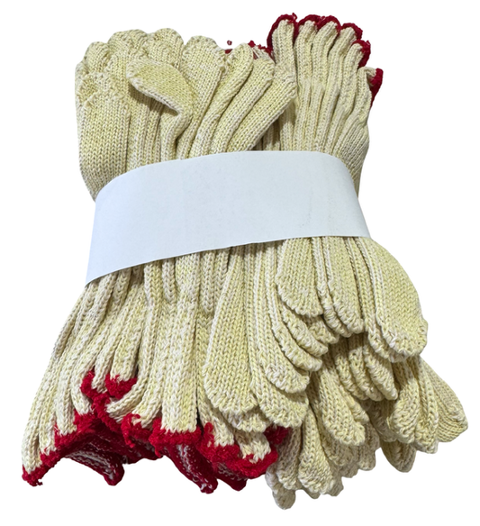 WPP Safety Gloves, Aramid Cotton Plated, Heavy Duty, Yellow, Size Small, 1Dozen