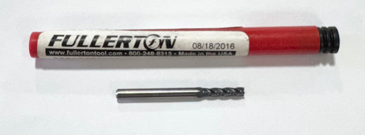Fullerton 7/64" Carbide End Mill 4 Flute .010" Radius TiAlN Coated USA Made