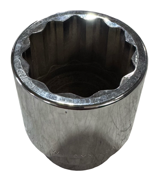 Williams 3/4" Drive 2-1/8" Shallow Socket 12 Point High Polished Chrome USA Made