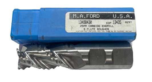 M.A. Ford 25mm Carbide Roughing End Mill 3 Flute USA Made