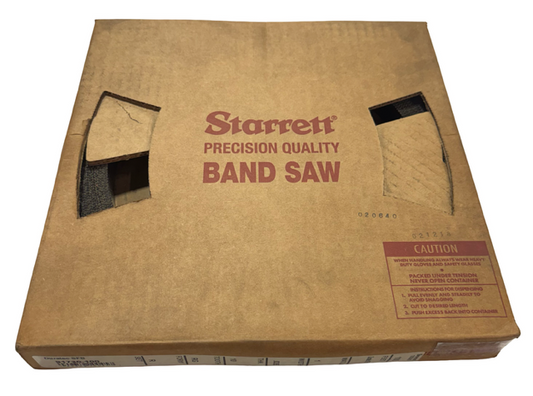 Starrett 100ft x 1" x .035" Carbon Duratec SFB Bandsaw Blade Coil with 10 Straight 0° Rake