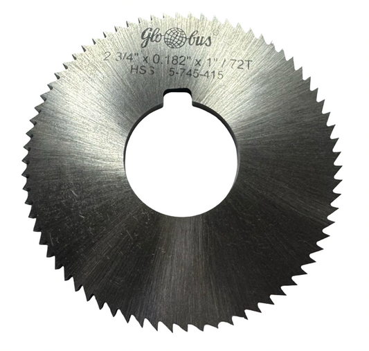 2-3/4" x .182" x 1" HSS Screw Slotting Saw - 72 Teeth - Made in Poland