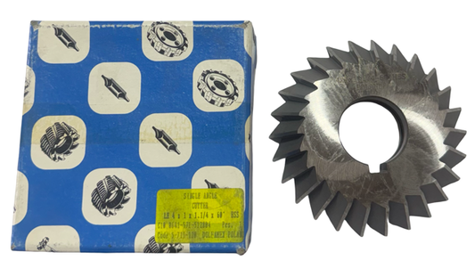 Dolfa 4" x 1" x 1-1/4" HSS Single Angle Cutter - Left Hand - 60° Angle