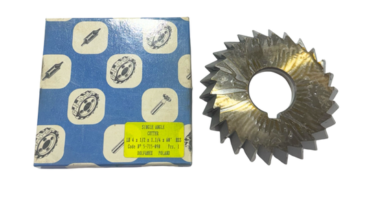 Dolfa 4" x 1/2" x 1-1/4" HSS Single Angle Cutter - Left Hand - 60° Angle