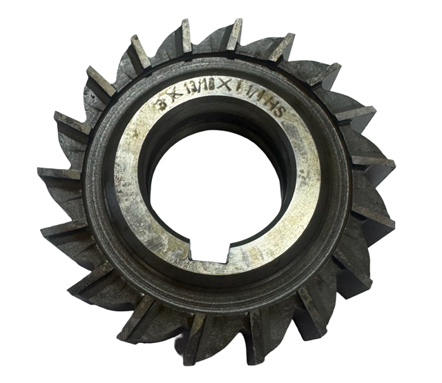 3" x 13/16" x 1-1/4" HSS Plain Tooth Side Milling Cutter