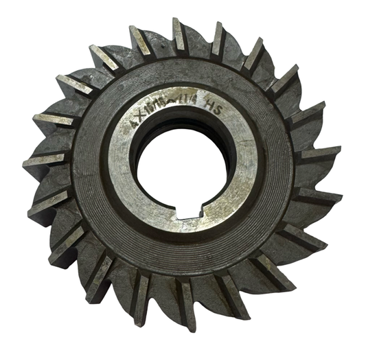 4" x 15/16" x 1-1/4" HSS Plain Tooth Side Milling Cutter