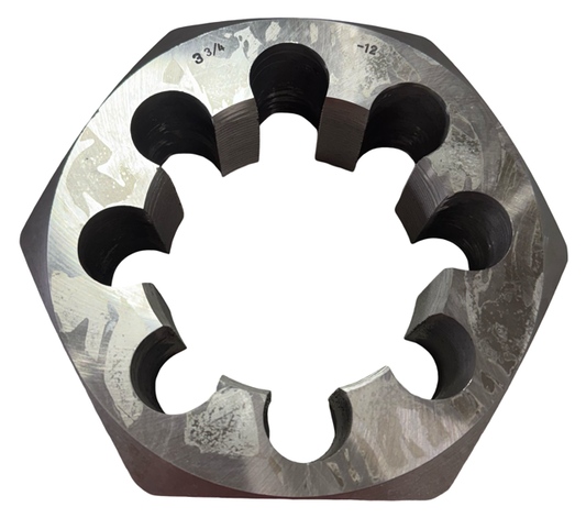 3-3/4"-12 Carbon Steel Hex Die - Right Hand
