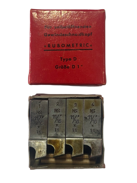 Rubometric 11/16"-16 HSS Geometric Chaser Set, 1"-D Head Size