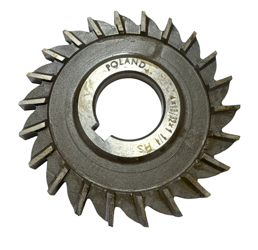 4" x 13/32" x 1-1/4" HSS Straight Tooth Side Milling Cutter