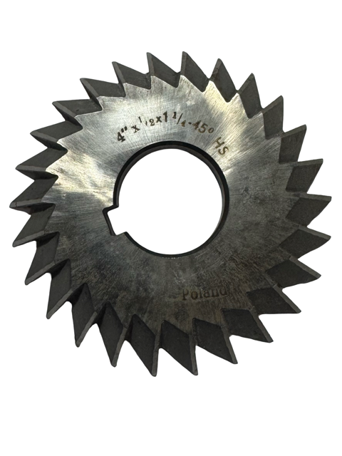 4" x 1/2" x 1-1/4" HSS Single Angle Milling Cutter 45° Left Hand