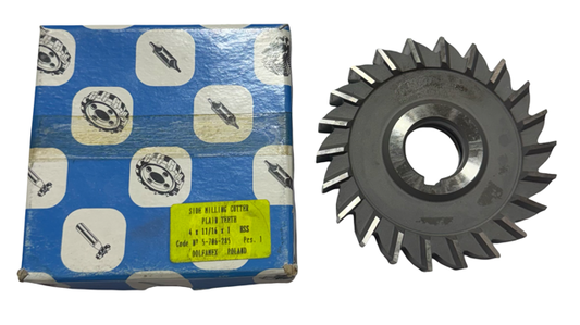 Dolfa 4" x 11/16" x 1" HSS Straight Tooth Side Milling Cutter
