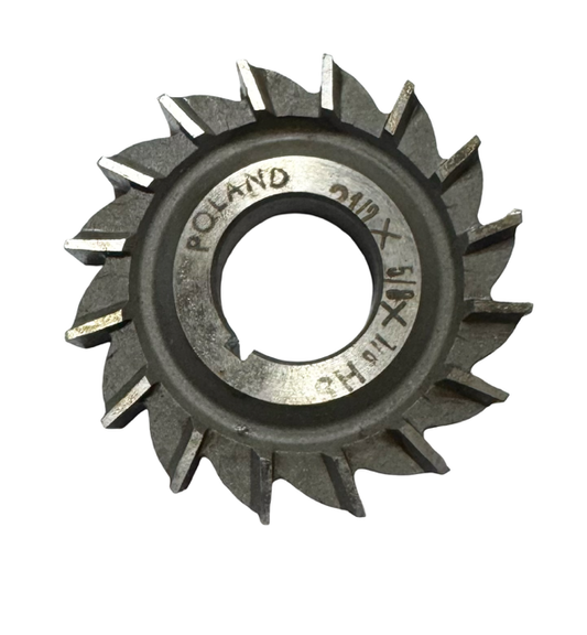 2-1/2" x 5/8" x 7/8" HSS Straight Tooth Side Milling Cutter